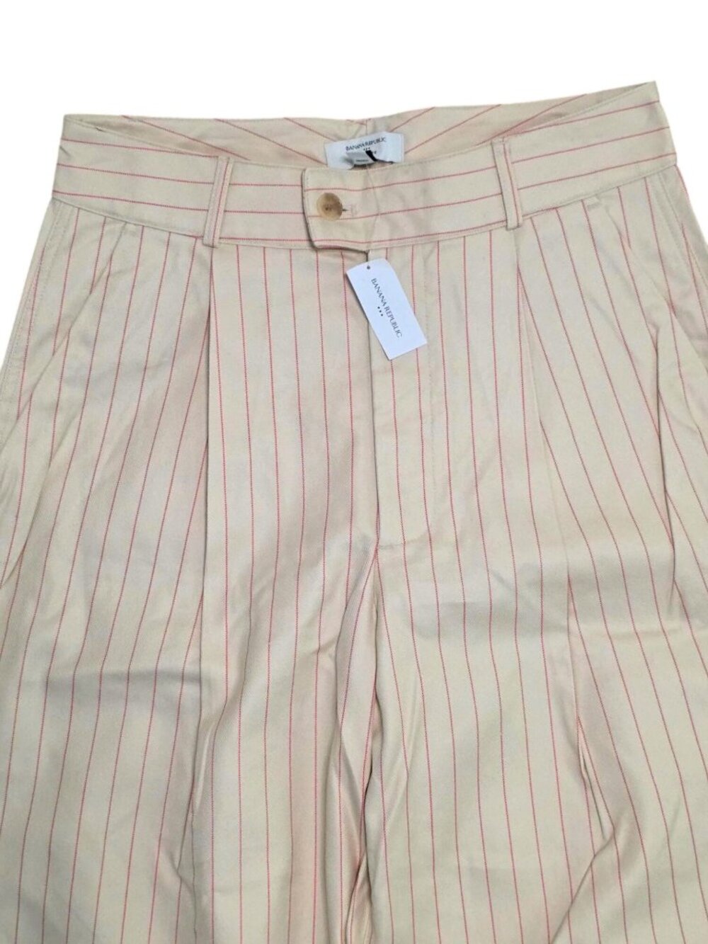 NWT Banana Republic Pinstripe/Twill Wide Leg High Rise Pants (SKU#2147) - Picture 7 of 8